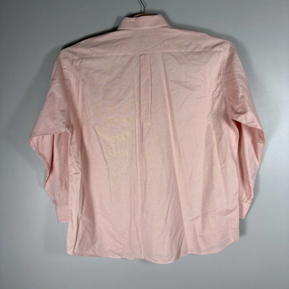 Gitman Bros Men's 2XL Pink 100% Cotton Check Button Down Long Sleeve Dress Shirt